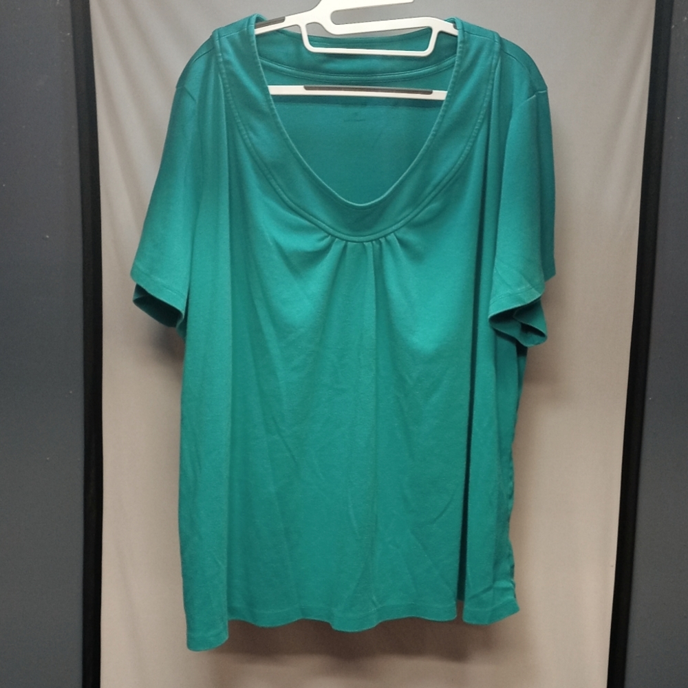 Turquoise vee neck shirt